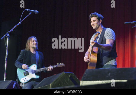 Australian singer Pete Murray performs to an intimate but enthusiastic crowd including many Australian expats at the Rio Theatre in Vancouver, British Columbia, June 29, 2014 as he kicks off a cross Canada tour to support his November 2013 self-titled EP release which was exclusive to Canada and includes many of his most well-known songs. Murray who has several albums which have reached number one on the Australian music charts will be playing select dates alongside renowned Canadian artists including JUNO Award winners Matthew Good, Chantal Kreviazuk and Serena Ryder.  UPI/Heinz Ruckemann Stock Photo