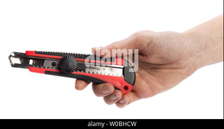 Clerical knife, clipping path, isolated on white background Stock Photo
