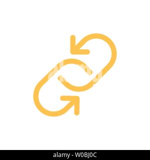Website Link & Connectedness Icon with Chain Link Stock Vector