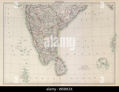 S INDIA CEYLON (SRI LANKA) : Mysore Madras (Chennai) Bombay (Mumbai ...