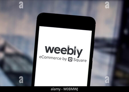 Brazil. 5th June, 2019. In this photo illustration a Weebly logo seen displayed on a smartphone. Credit: Rafael Henrique/SOPA Images/ZUMA Wire/Alamy Live News Stock Photo