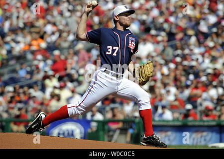 This is a 2010 photo of Stephen Strasburg of the Washington Nationals  baseball team. This image reflects the Nationals active roster as of  Sunday, Feb. 28, 2010, when this image was taken