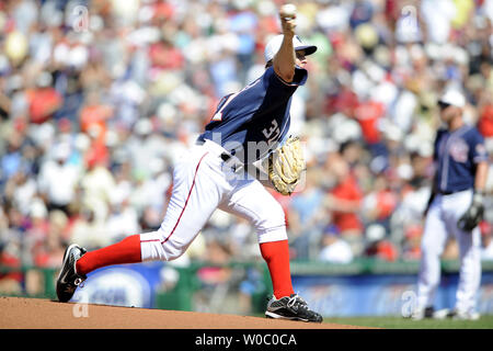 This is a 2010 photo of Stephen Strasburg of the Washington Nationals  baseball team. This image reflects the Nationals active roster as of  Sunday, Feb. 28, 2010, when this image was taken