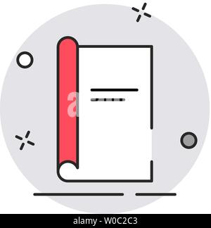 Paper documents icon. Modern flat design style. Vector simple illustration icon for web site page, marketing, mobile app, design element on white back Stock Vector