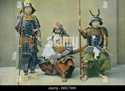 Japanese samurai warriors, 1900 Stock Photo - Alamy