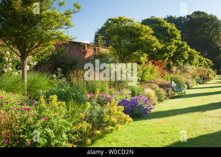 UK Weather: A bright morning at Elsham Gardens and Country Park. Elsham, North Lincolnshire, UK. 21st June 2019. Stock Photo