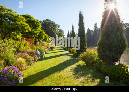 UK Weather: A bright morning at Elsham Gardens and Country Park. Elsham, North Lincolnshire, UK. 21st June 2019. Stock Photo