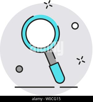 Magnifying glass icon. Modern flat design style. Vector simple illustration icon for web site page, marketing, mobile app, design element on white bac Stock Vector