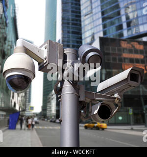 closed circuit camera Multi-angle CCTV system. security Stock Photo