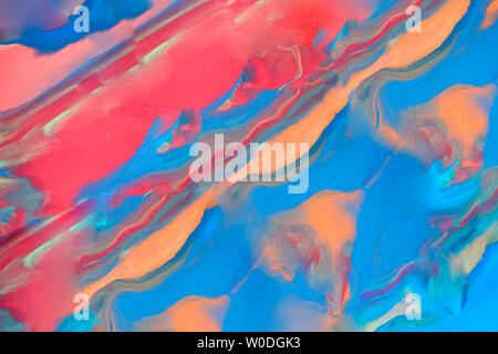 Multicolored background with fingerprints made from plasticine. Play Clay texture. Stock Photo