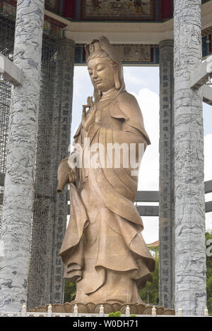 The statue of the Kuan Yin at The Kek Lok Si Temple 'Temple of Supreme Bliss' a Buddhist temple situated in Air Itam in Penang Stock Photo