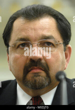 Global Security Advisor for Shell International Richard Garcia testifies before a House Homeland Security Committee hearing on the impact of foreign ownership of American companies, in Washington on May 16, 2007. (UPI Photo/Kevin Dietsch) Stock Photo