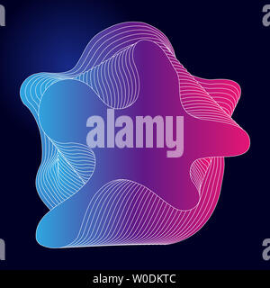 Abstract pattern background of color gradient with wave line Stock Photo