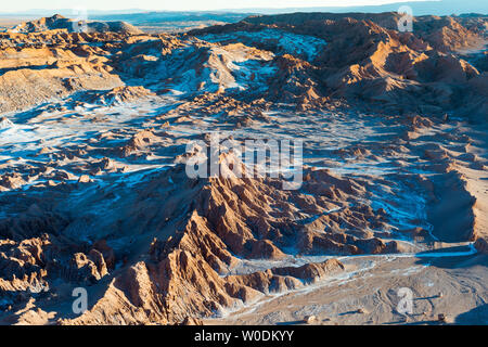 Salt formations at Valle de la Luna (spanish for Moon Valley), also know as Cordillera de la Sal (spanish for Salt Mountain Range), Los Flamencos Nati Stock Photo