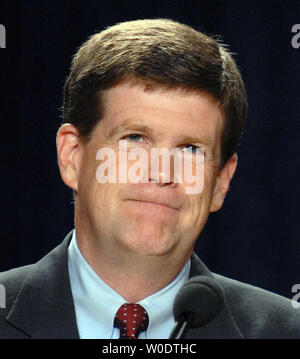 Deputy Attorney General Paul McNulty speaks to the Organized Crime and Drug Enforcement Task Force (OCDETF) and Asset Forfeiture Program National Leadership Conference on July 31, 2007. McNulty is leaving the Justice Department later this week.  (UPI Photo/Roger L. Wollenberg) Stock Photo