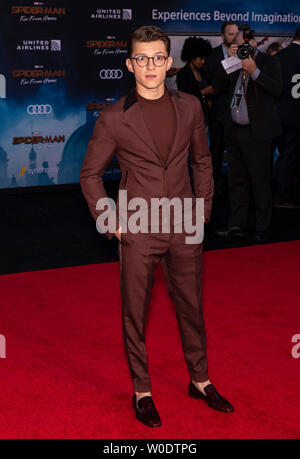 Los Angeles, CA - June 26, 2019: Tom Holland attends the premiere of Sony Pictures 'Spider-Man Far From Home' held at TCL Chinese Theatre Stock Photo