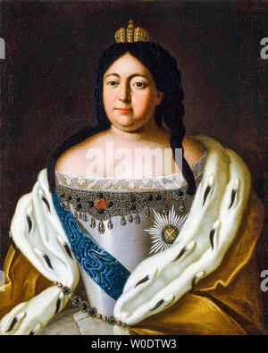 Empress Anna Ioannovna of Russia, 1693-1740, portrait painting, 1700-1799 Stock Photo