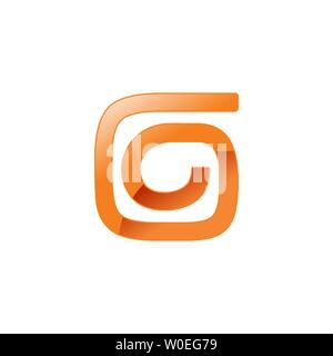 Abstract Spiral Form Letter G Shape Vector Symbol Graphic Logo Design Template Stock Vector