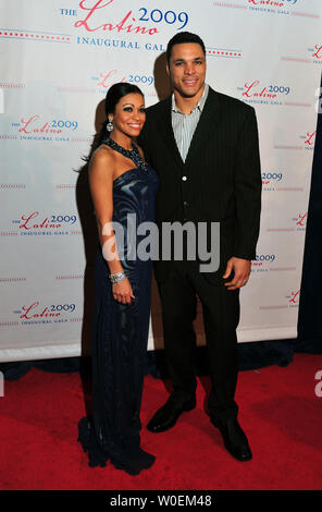 Tony Gonzalez, tight end for the Kansas City Chiefs, and his girlfriend October arrive at the Latino Inaugural Gala at Union Station in Washington on January 18, 2009. U.S. President-elect Barack Obama will be sworn into office on January 20.  (UPI Photo/Alexis C. Glenn) Stock Photo