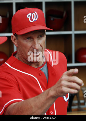 Jim Riggleman, newly appointed Manager of the Washington Nationals ...