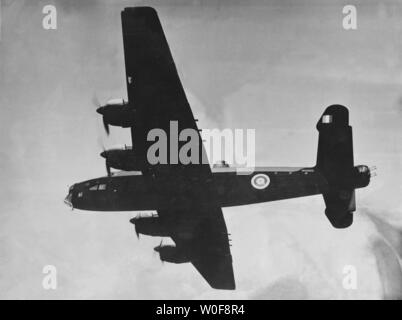 Handley Page Halifax Heavy Bomber Stock Photo