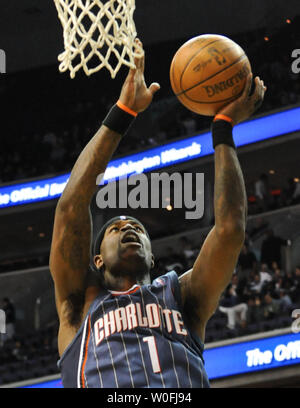 Charlotte Bobcats' Stephen Jackson (1) dunks as Minnesota