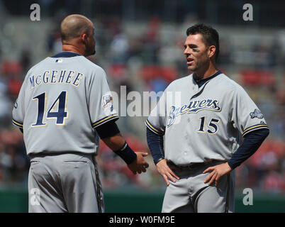 Milwaukee Brewers infielder Ryan Braun warms up before facing the Colorado  Rockies in a Major League baseball game on Friday, June 6, 2008, in  downtown Denver. (AP Photo/David Zalubowski Stock Photo - Alamy