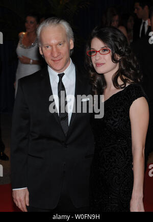 Bill Maher and girlfriend Cara Santa Maria arrive at the White House Correspondents Dinner in Washington on May 1, 2010. UPI/Alexis C. Glenn Stock Photo