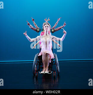 London, UK. 27th June 2019. Nritya  - National Award Winning, Step Change Studios - an inclusive company for disabled and non-disabled dancers - presents the UK premiere of Fairy Tales at Sadler's Wells' Lilian Bayliss Studio.   Credit: Thomas Bowles/Alamy Live News Stock Photo