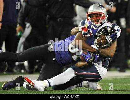 New England Patriots Aqib Talib 31 brings down the interception in front of Atlanta Falcons intended receiver Julio Jones 11 during the second half at the Georgia Dome in Atlanta on September