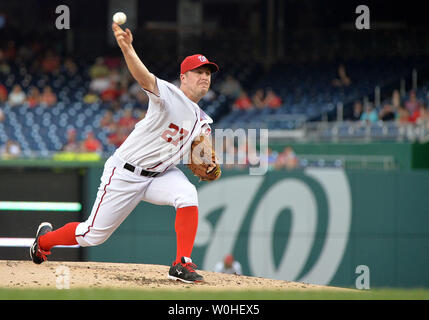 Washington Nationals Jordan Zimmermann pitches against the Miami ...