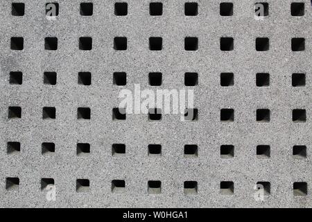 concrete slabs with suare holes Stock Photo