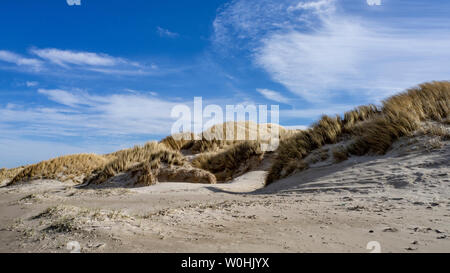 Danish Coast and Beach Line in Grønhoj, near Løkken, North Denmark Stock Photo