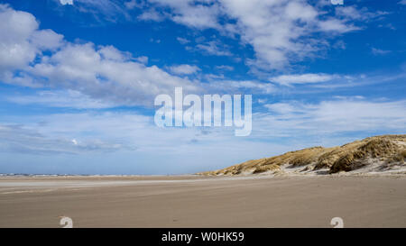 Danish Coast and Beach Line in Grønhoj, near Løkken, North Denmark Stock Photo