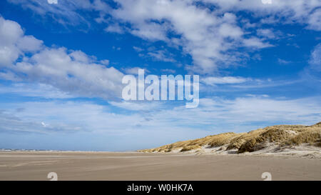 Danish Coast and Beach Line in Grønhoj, near Løkken, North Denmark Stock Photo