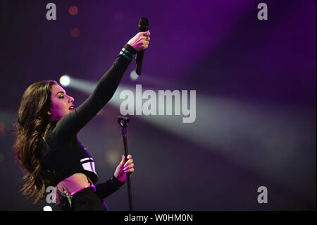 Charli XCX performs during the Hot 99.5 Jingle Ball concert in Washington, D.C. on December 15, 2014.  UPI/Kevin Dietsch Stock Photo