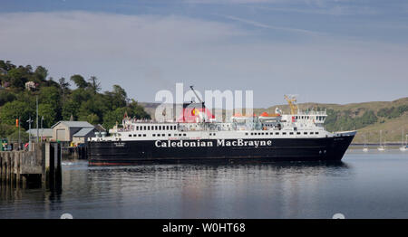 CalMac car ferry at Oban, Argyll and Bute, Scotland, port and terminal for the CalMac car ferry across to the Isle of Mull Stock Photo