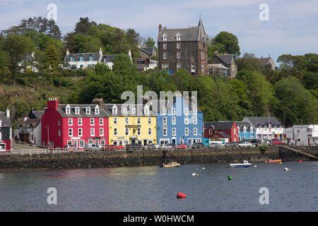 Harbour at Tobermory, the capital of the Isle of Mull in the Scottish Inner Hebrides. Stock Photo
