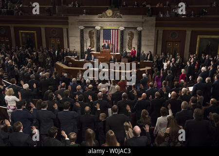 Speaker Paul Ryan (R-WI) swear-in members of the House of Representatives during the opening of the 115th Congress, at the U.S. Capitol Building in Washington, D.C. on January 3, 2017.  Photo by Kevin Dietsch/UPI Stock Photo