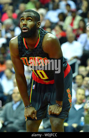 Atlanta Hawks guard Tim Hardaway Jr. (10) is seen in action against Washington Wizards in the third quarter of game 2 of the Eastern Conference Quarterfinals at the Verizon Center in Washington, D.C. on April 19, 2017. Photo by Kevin Dietsch/UPI Stock Photo