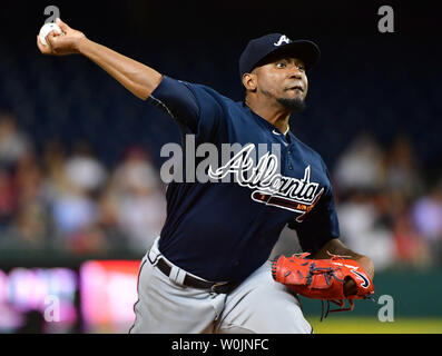 Atlanta Braves starting pitcher Julio Teheran (49) works against the St.  Louis Cardinals in the first inning of a baseball game Thursday, May 16,  2019, in Atlanta. (AP Photo/John Bazemore Stock Photo - Alamy