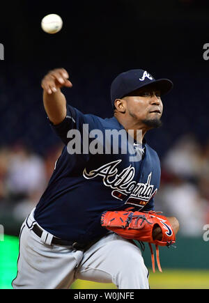 Atlanta Braves starting pitcher Julio Teheran (49) works against the St.  Louis Cardinals in the first inning of a baseball game Thursday, May 16,  2019, in Atlanta. (AP Photo/John Bazemore Stock Photo - Alamy