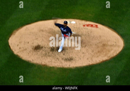 Atlanta Braves starting pitcher Julio Teheran (49) works against the St.  Louis Cardinals in the first inning of a baseball game Thursday, May 16,  2019, in Atlanta. (AP Photo/John Bazemore Stock Photo - Alamy