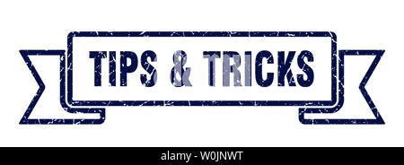 tips & tricks grunge ribbon. tips & tricks sign. tips & tricks banner Stock Vector