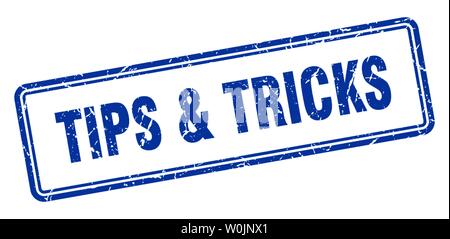 tips & tricks stamp. tips & tricks square grunge sign. tips & tricks Stock Vector