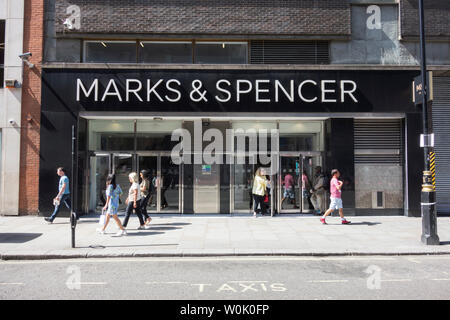 Marks & Spencer, Great Marlborough Street entrance, London, UK Stock Photo