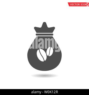 Bag of coffee beans isolated. Vector illustration Stock Vector