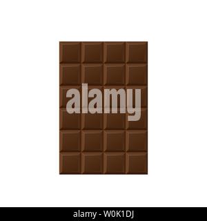 Dark Chocolate bar icon isolated. Vector illustration Stock Vector