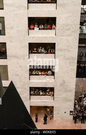 Protestors in the Atrium of the Hart Senate Office Building in ...