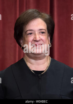 Supreme Court Associate Justice Elena Kagan poses during the official Supreme Court group portrait at the Supreme Court on November 30, 2018 in Washington, D.C. Photo by Kevin Dietsch/UPI Stock Photo